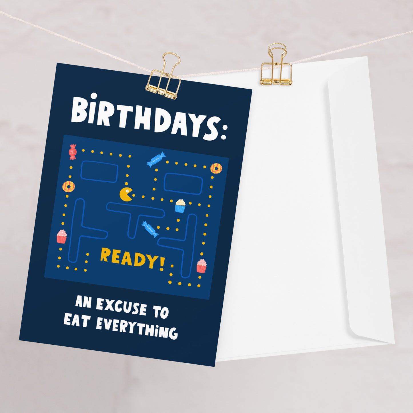 Pacman Birthday Card