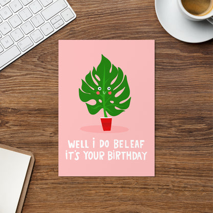 Cute Birthday Card For Plant Lover