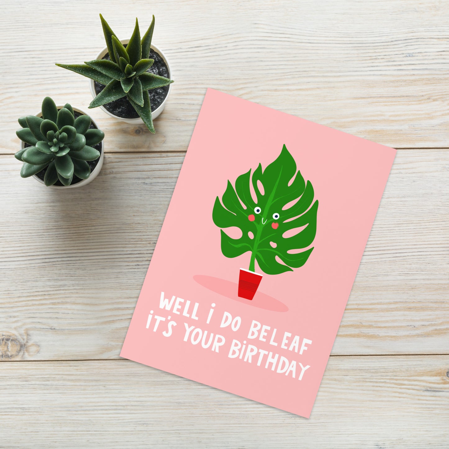 Cute Birthday Card For Plant Lover