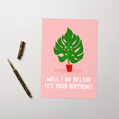 Cute Birthday Card For Plant Lover