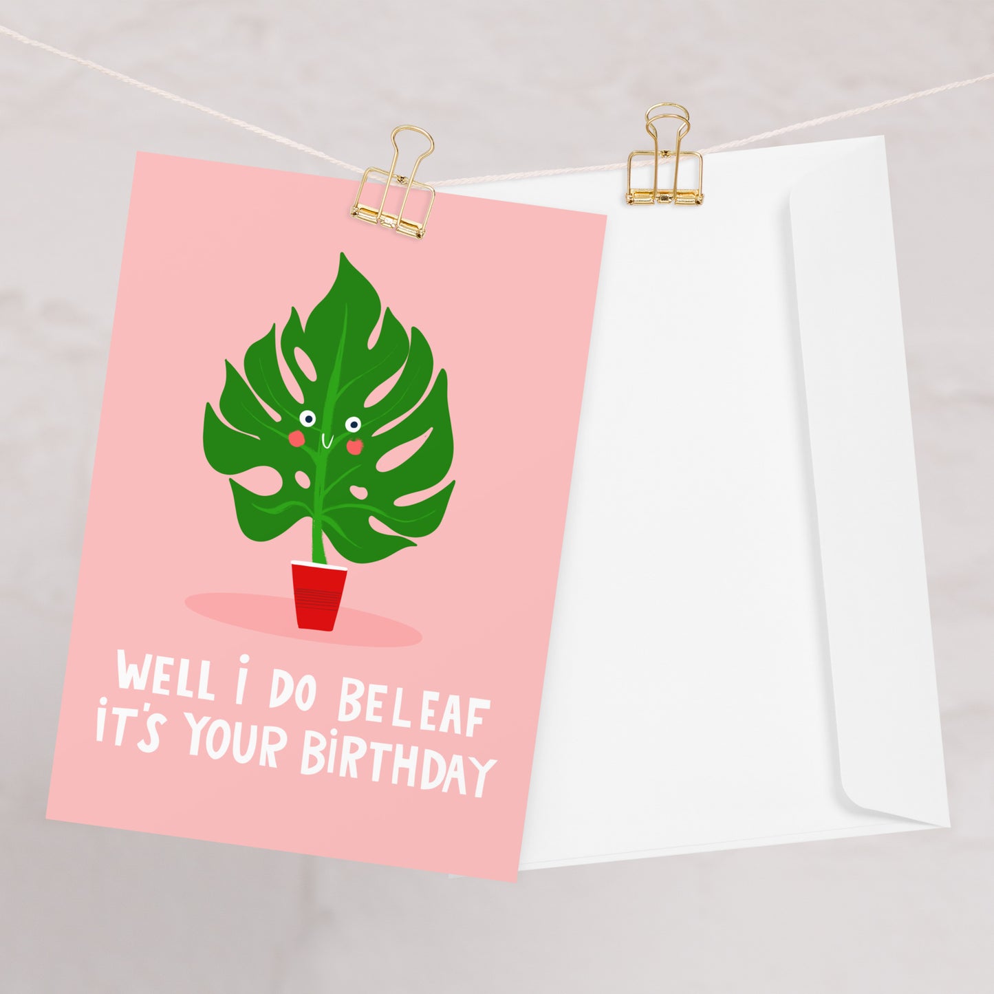 Cute Birthday Card For Plant Lover