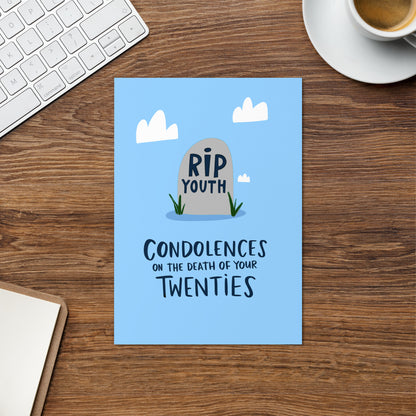 Funny RIP Youth 30th Birthday Card