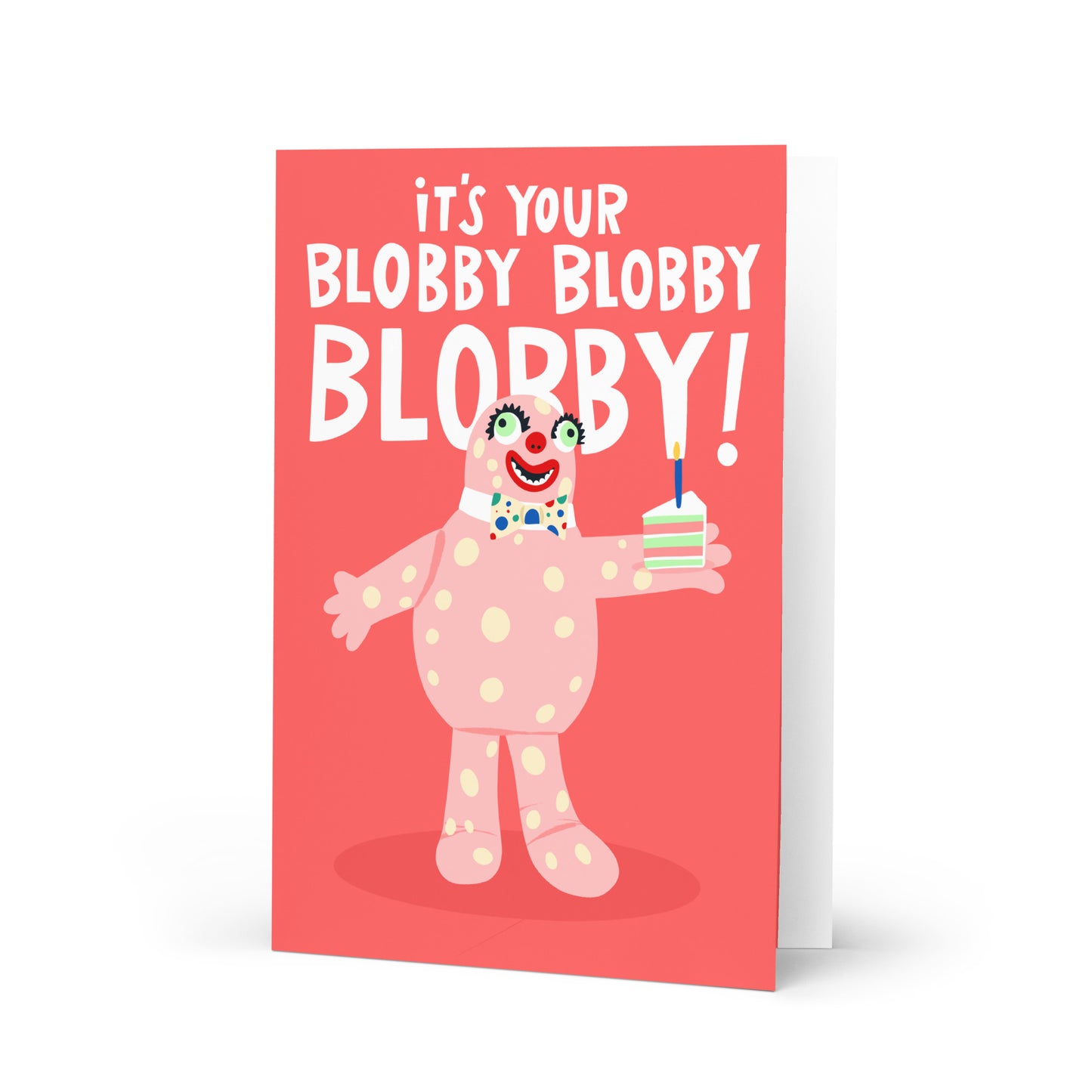 Mr Blobby Noel's House Party Funny Birthday Card