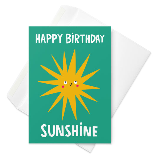 Cute Graphic Card - Smiley Sunshine - Happy Birthday