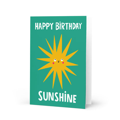 Cute Graphic Card - Smiley Sunshine - Happy Birthday