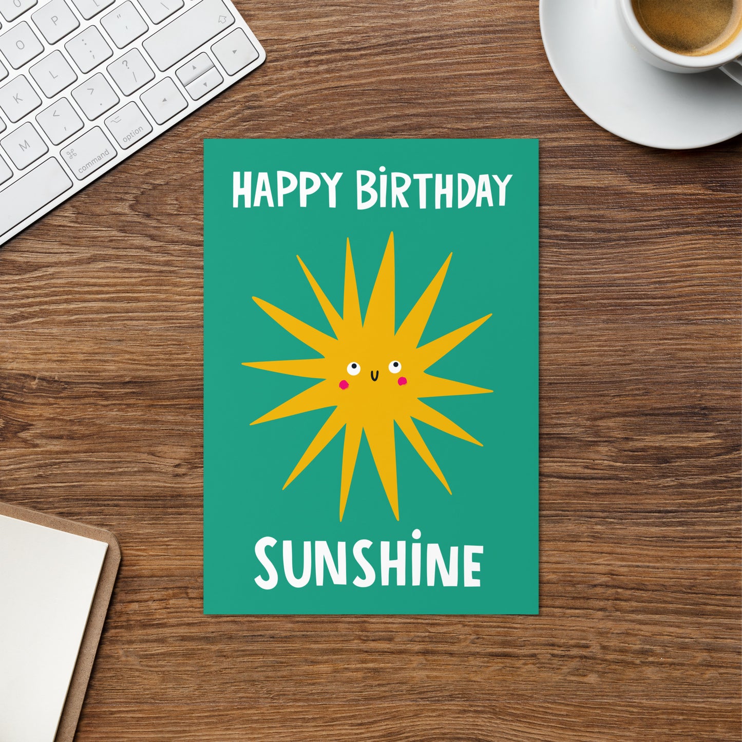 Cute Graphic Card - Smiley Sunshine - Happy Birthday