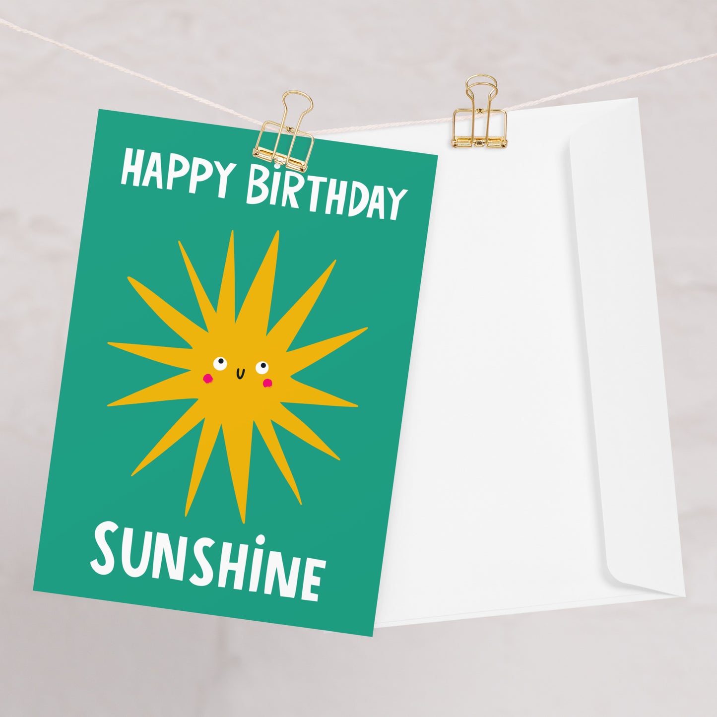 Cute Graphic Card - Smiley Sunshine - Happy Birthday