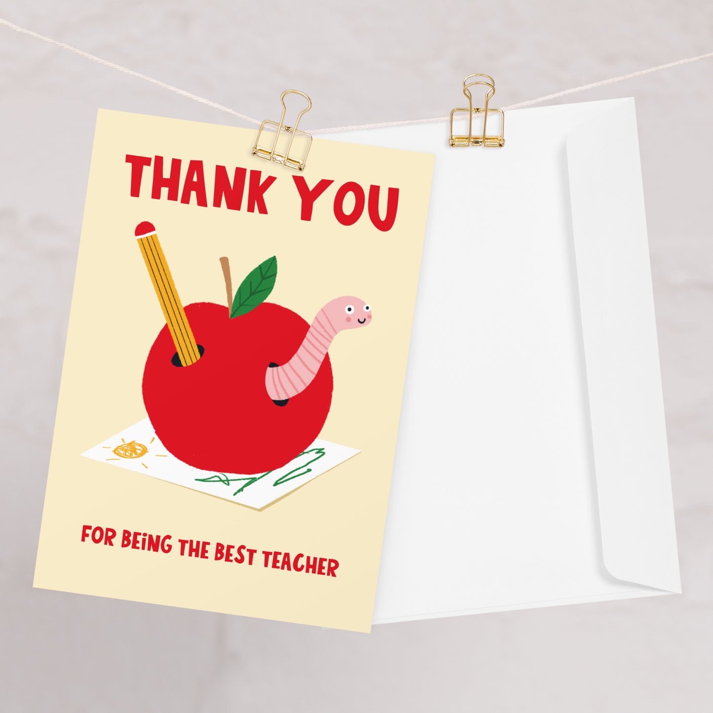 Thank You For Being The Best Teacher Card