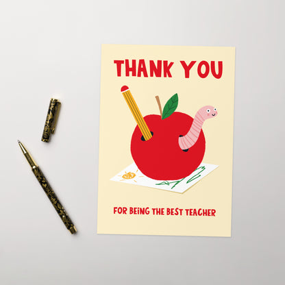 Thank You For Being The Best Teacher Card