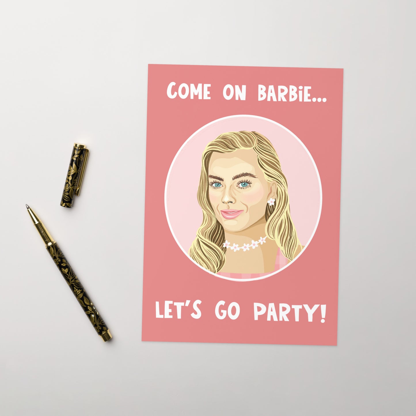 Come On Barbie Birthday Card ... Let's Go Party!