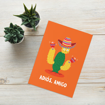 Adios Amigo Goodbye Leaving New Job Retirement Card