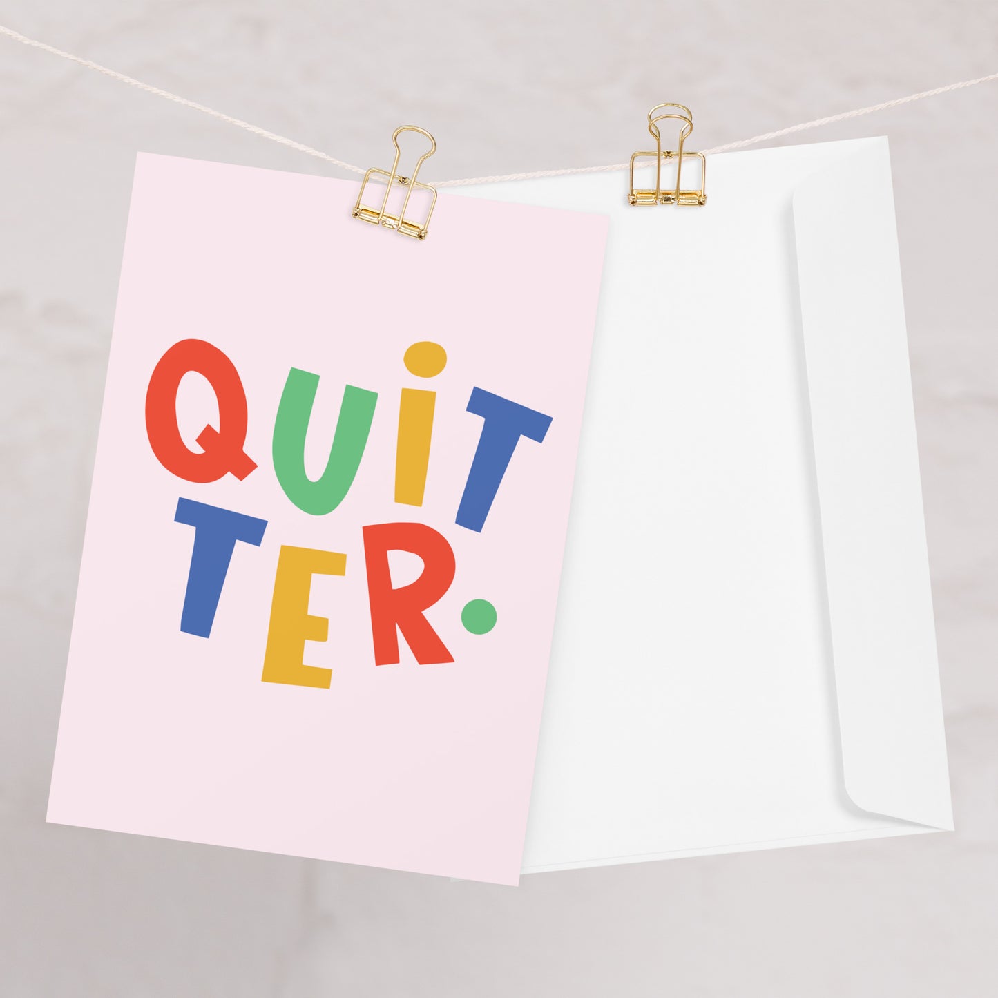 Quitter Leaving Card