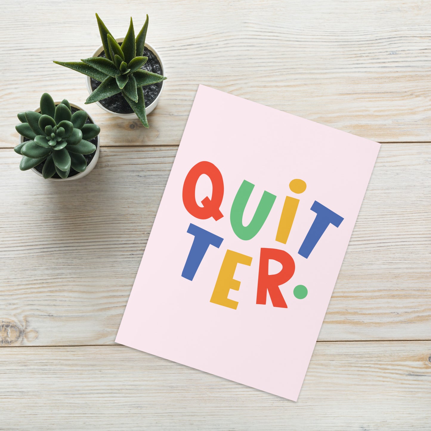 Quitter Leaving Card