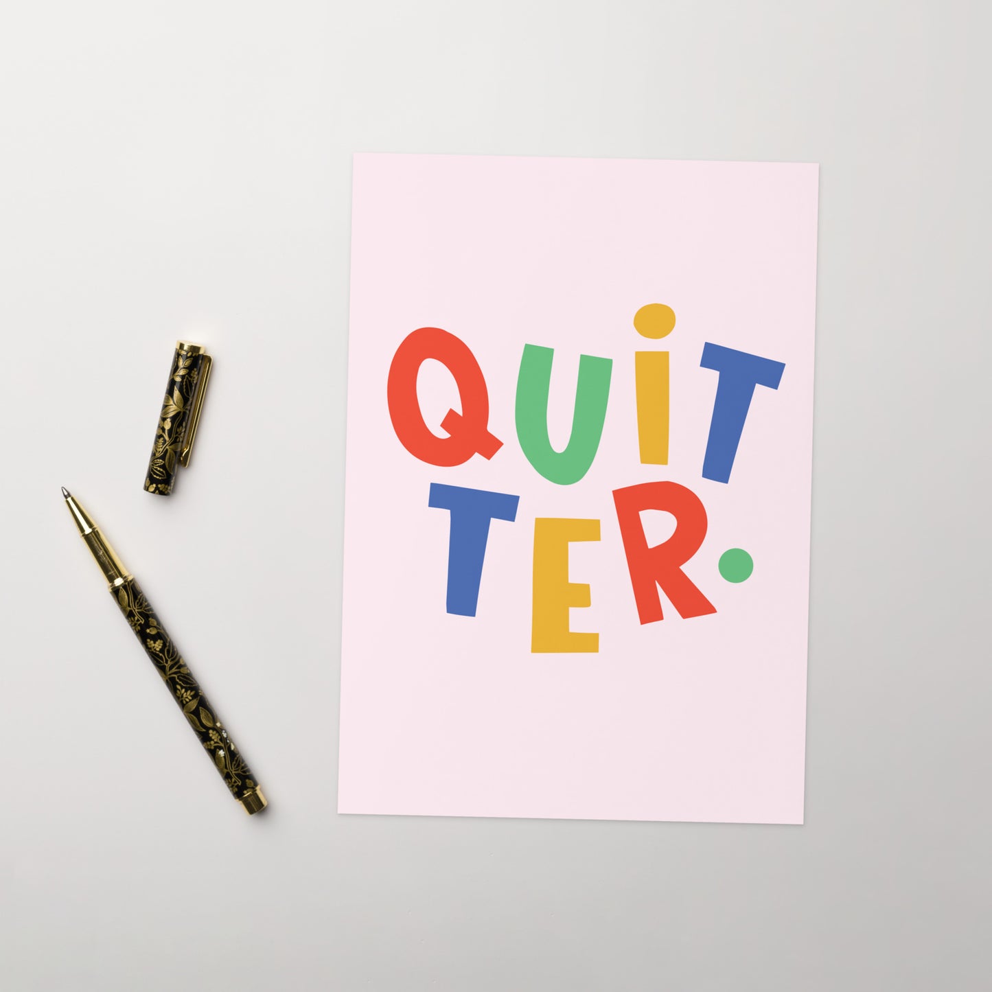 Quitter Leaving Card