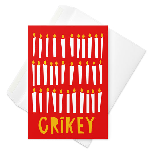 Crikey Candle Birthday card