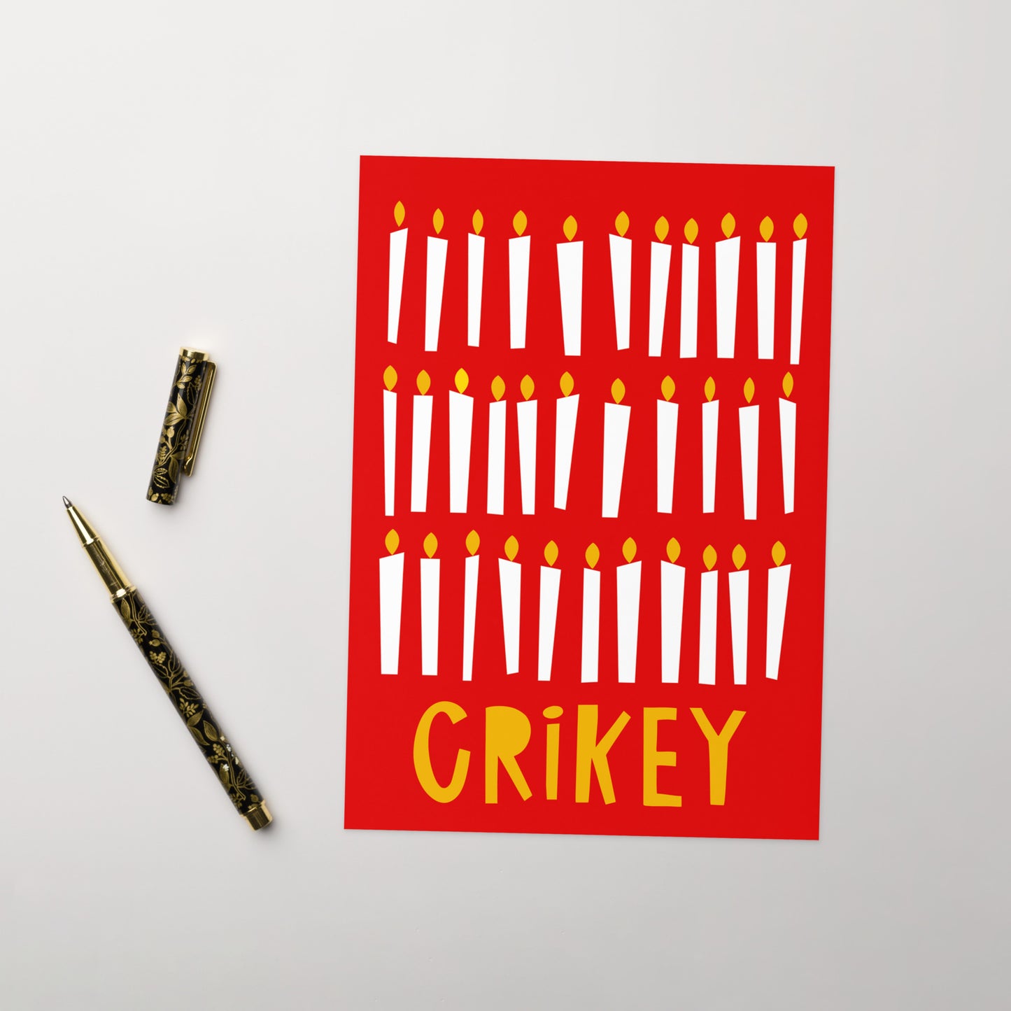 Crikey Candle Birthday card