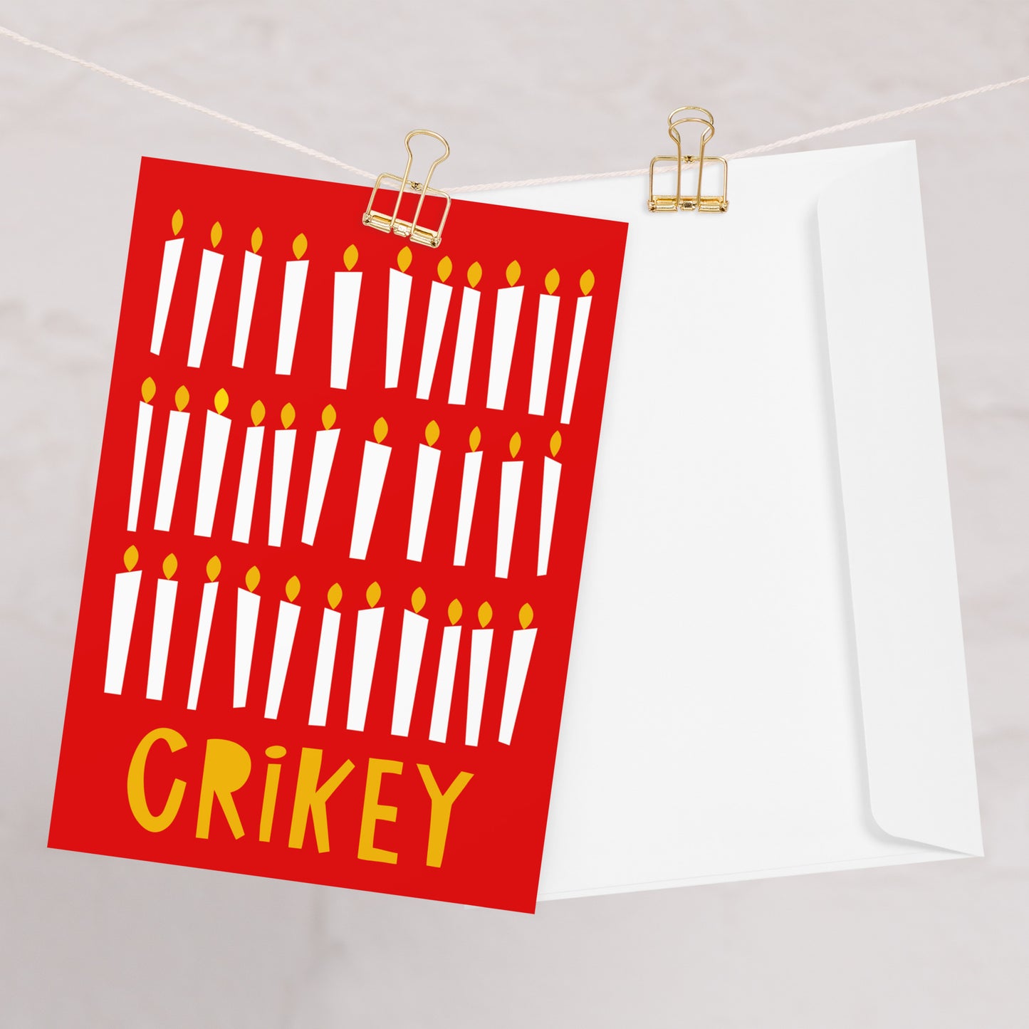 Crikey Candle Birthday card