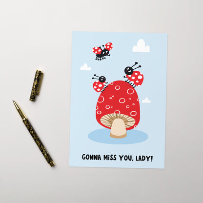 Gonna Miss You Lady - Goodbye Card