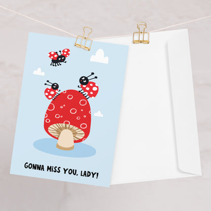 Gonna Miss You Lady - Goodbye Card