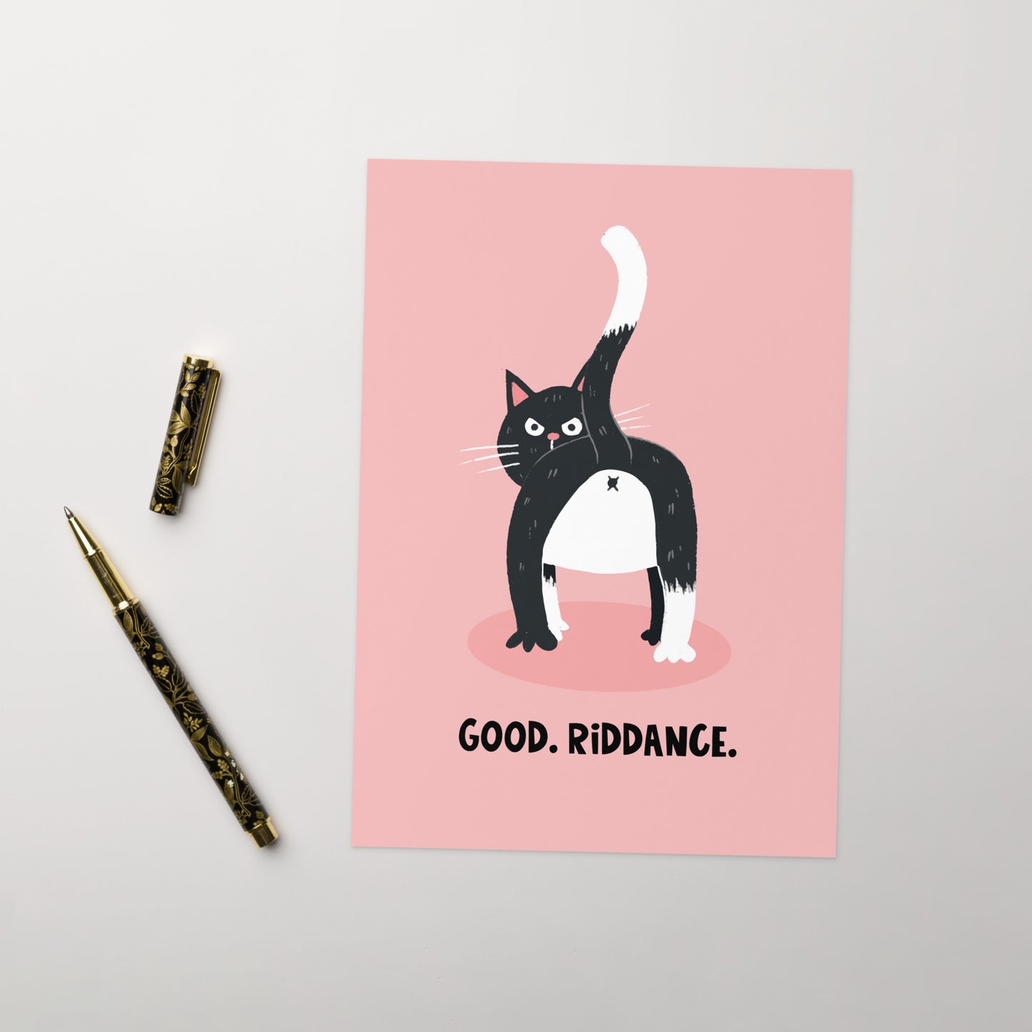 Good Riddance Cat Card