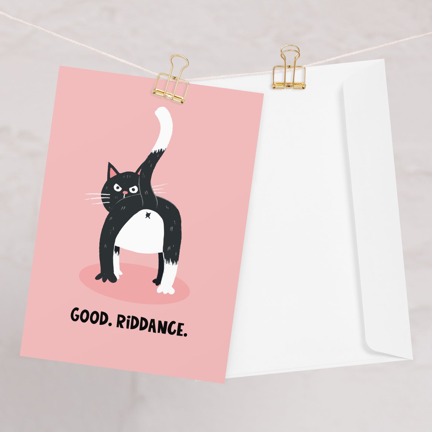 Good Riddance Cat Card