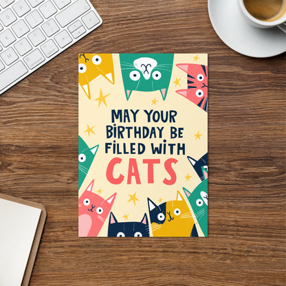 Filled With Cats Birthday Card