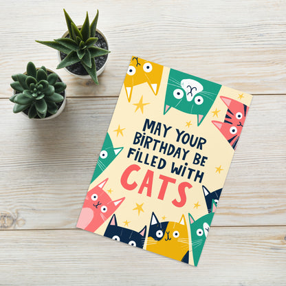 Filled With Cats Birthday Card