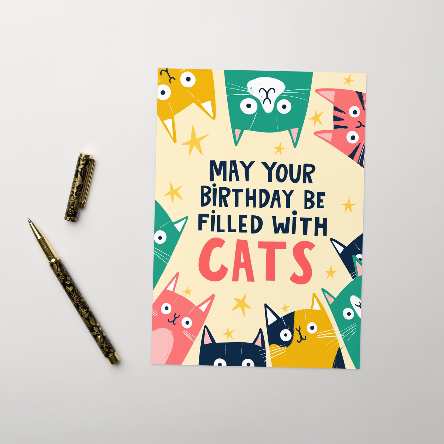 Filled With Cats Birthday Card