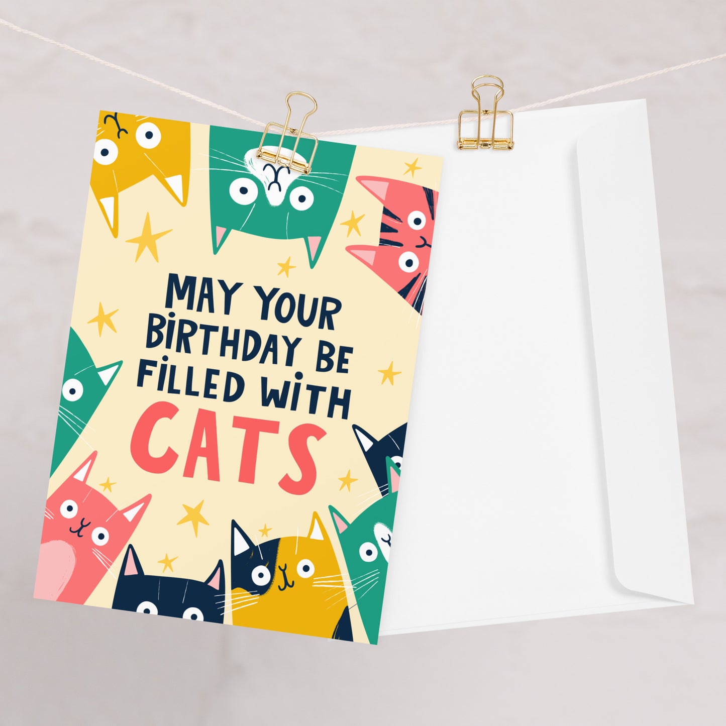 Filled With Cats Birthday Card