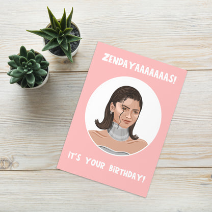 Celebrity Birthday Card - Zendaya - Dune - Challengers