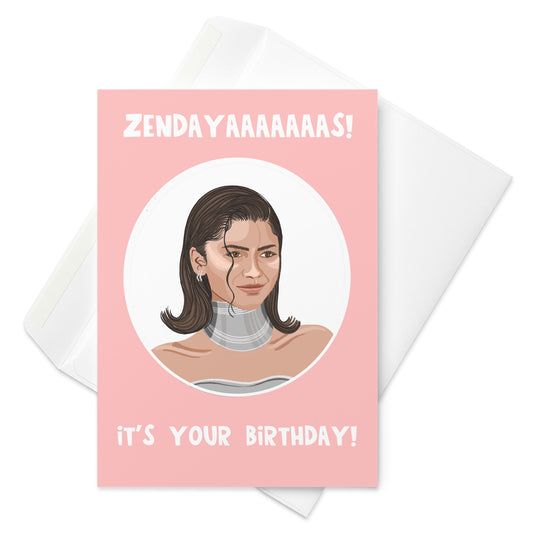 Celebrity Birthday Card - Zendaya - Dune - Challengers