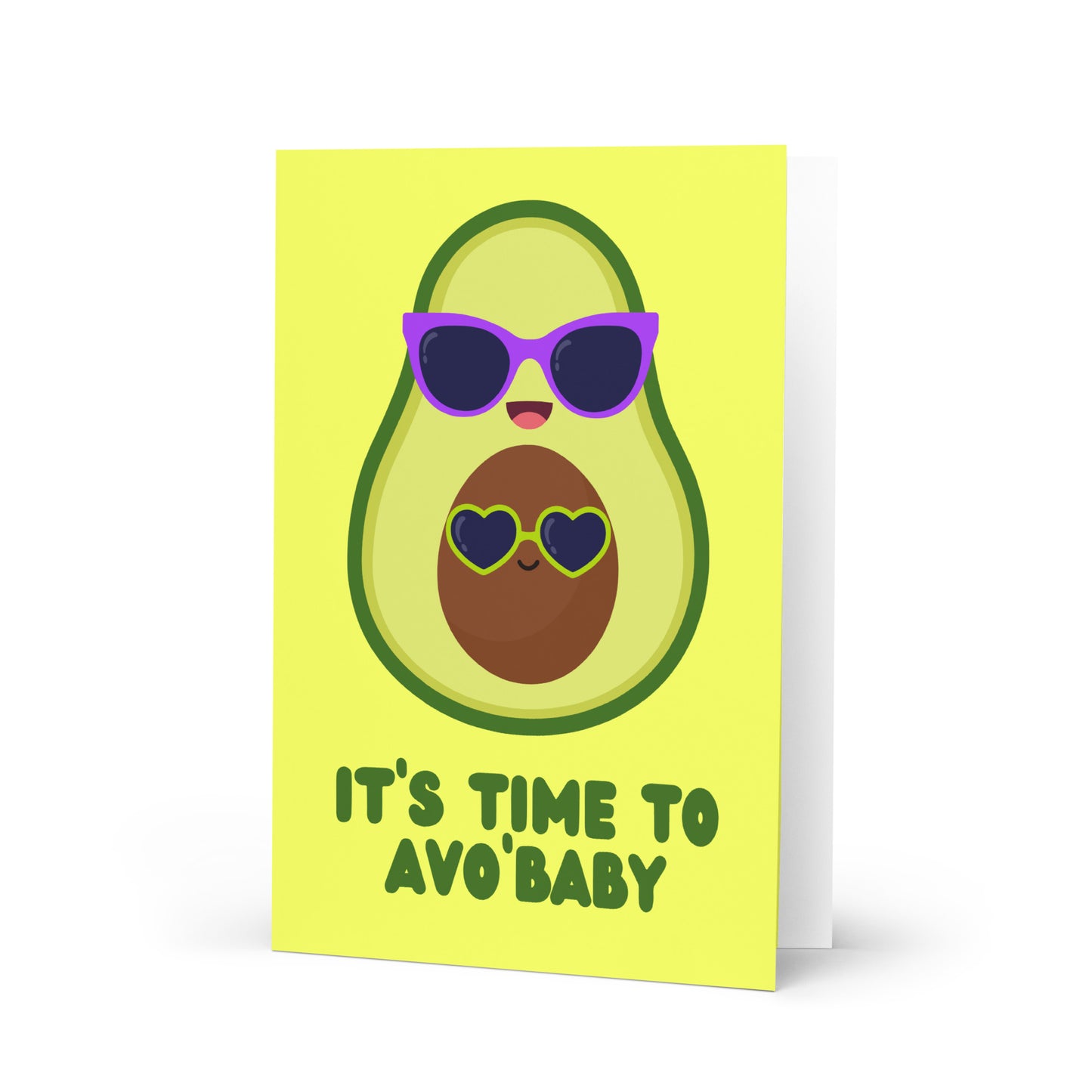 Avo' Baby Avocado Card New Baby & Baby Shower Card - Gender Reveal