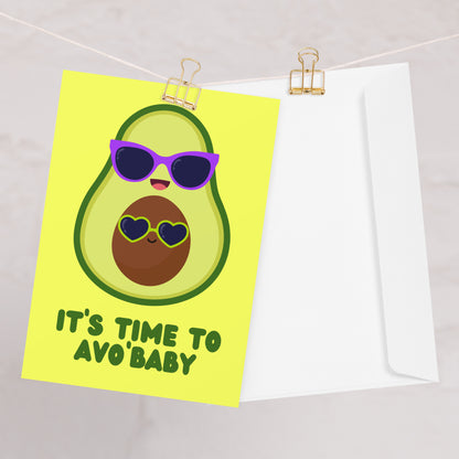 Avo' Baby Avocado Card New Baby & Baby Shower Card - Gender Reveal