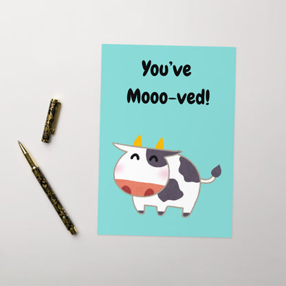 You've Mooo-Ved New House Card Moving Home Home First Home