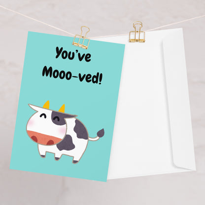 You've Mooo-Ved New House Card Moving Home Home First Home