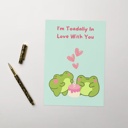 Toadally In Love With You Birthday Card - Frog Card