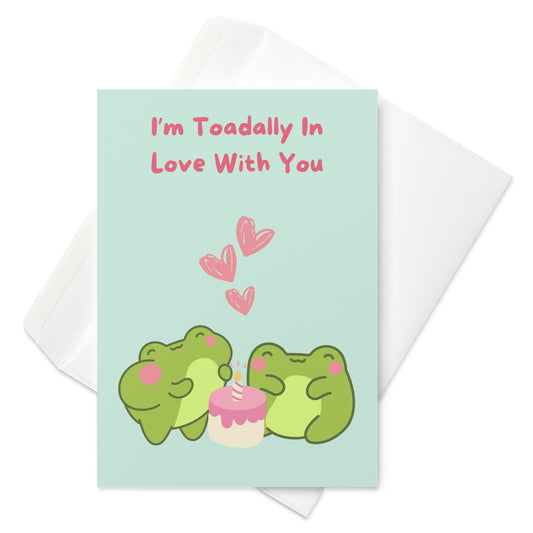 Toadally In Love With You Birthday Card - Frog Card