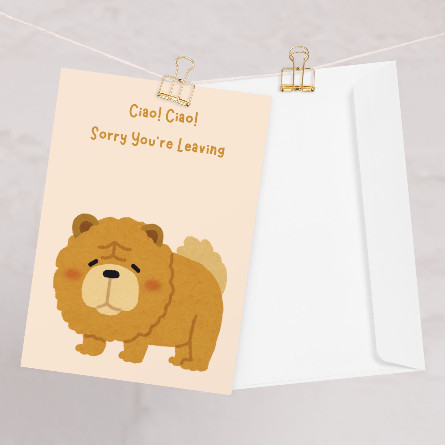 Ciao Ciao Leaving Card - Chow Chow Card - New Job - Retirement