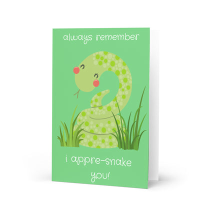 I Appre-snake You Thank You Card - Snake Card