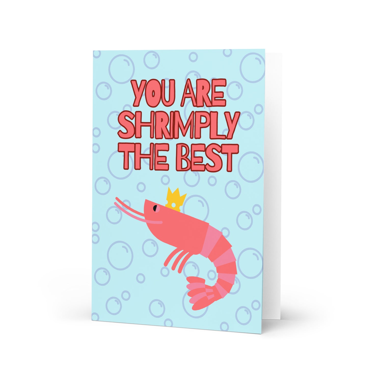 Shrimply The Best - Thank You Card - Happy Birthday Card - Prawn Pun - Shrimp Pun