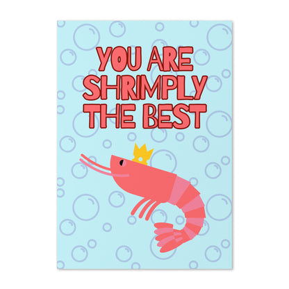 Shrimply The Best - Thank You Card - Happy Birthday Card - Prawn Pun - Shrimp Pun