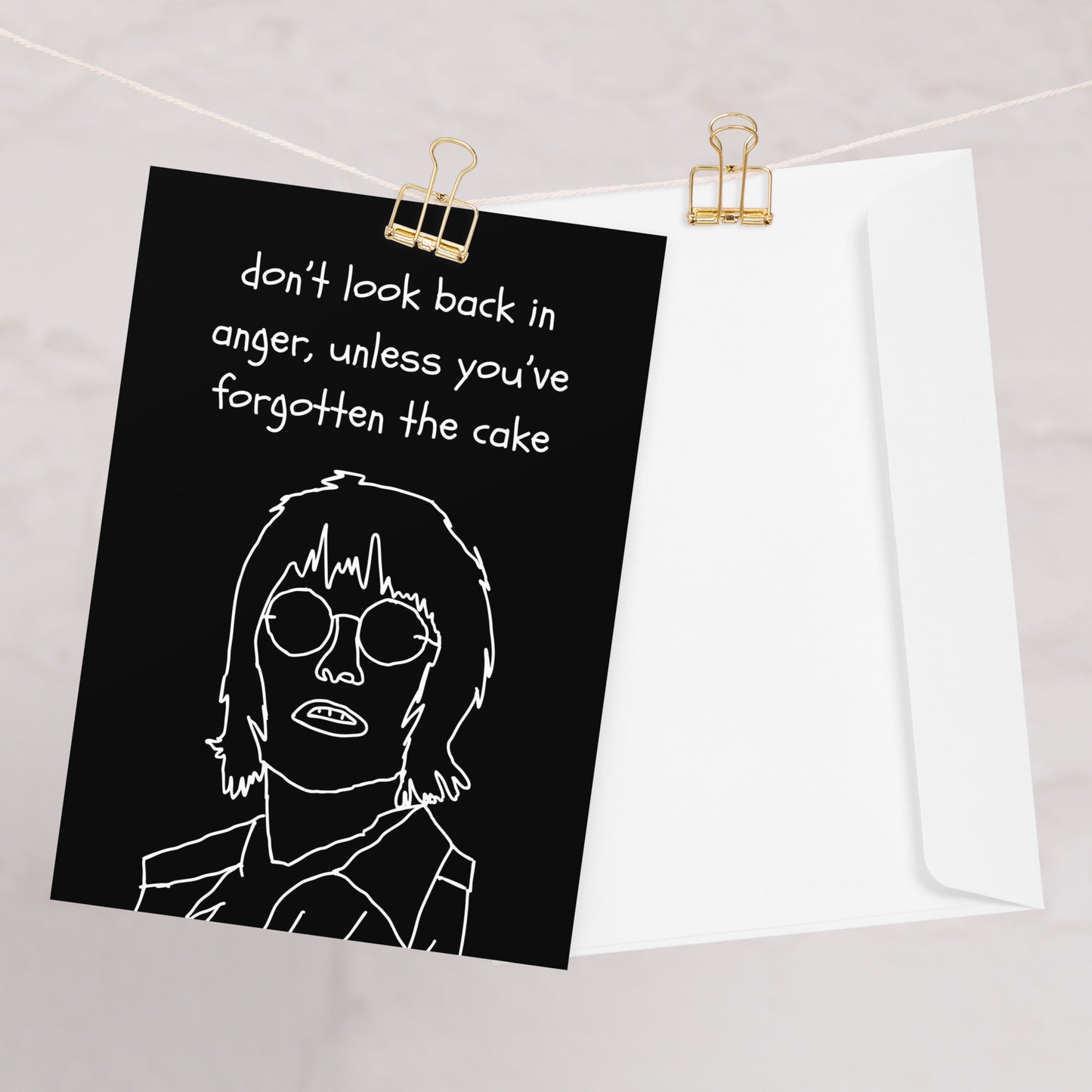 Oasis Birthday Card - Noel Gallacher - Don't Look Back in Anger Pun - Funny Birthday Card for Oasis Fans