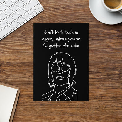 Oasis Birthday Card - Noel Gallacher - Don't Look Back in Anger Pun - Funny Birthday Card for Oasis Fans