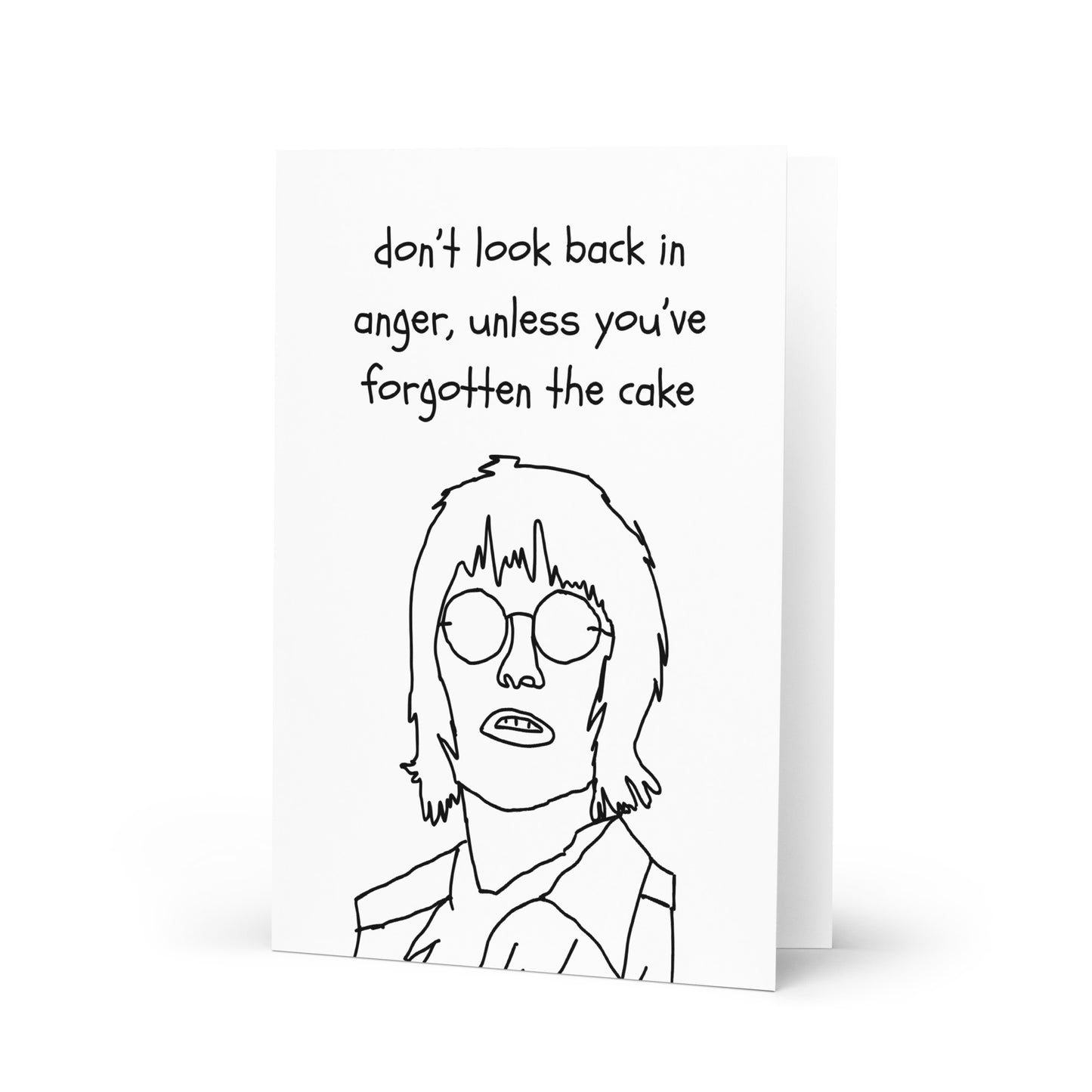 Oasis Birthday Card - Noel Gallacher - Don't Look Back in Anger Pun - Funny Birthday Card for Oasis Fans