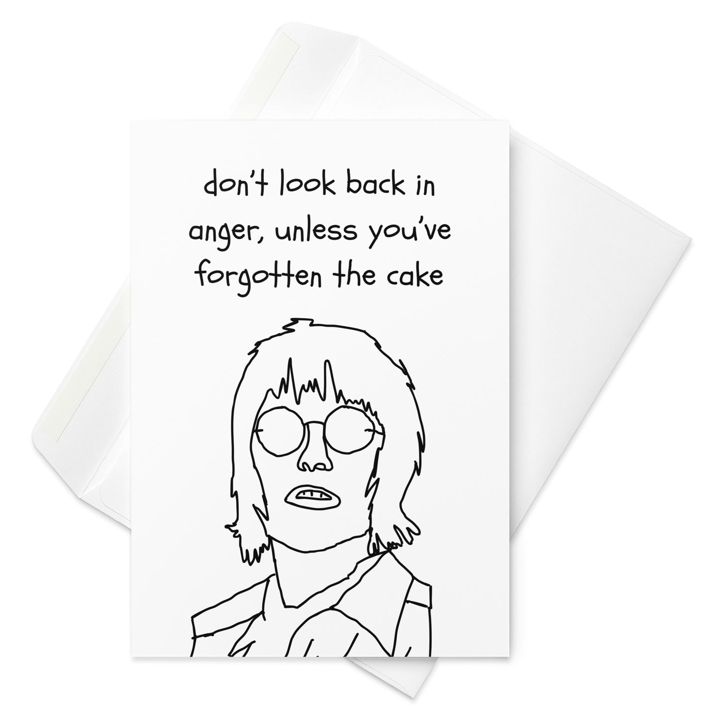 Oasis Birthday Card - Noel Gallacher - Don't Look Back in Anger Pun - Funny Birthday Card for Oasis Fans