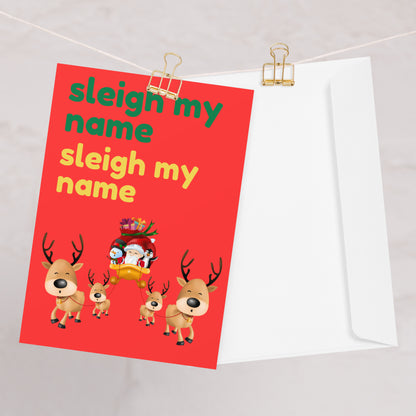 Sleigh My Name, Sleigh My Name Christmas Card