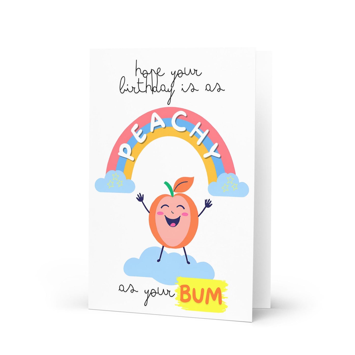 Peachy Bum Birthday Card