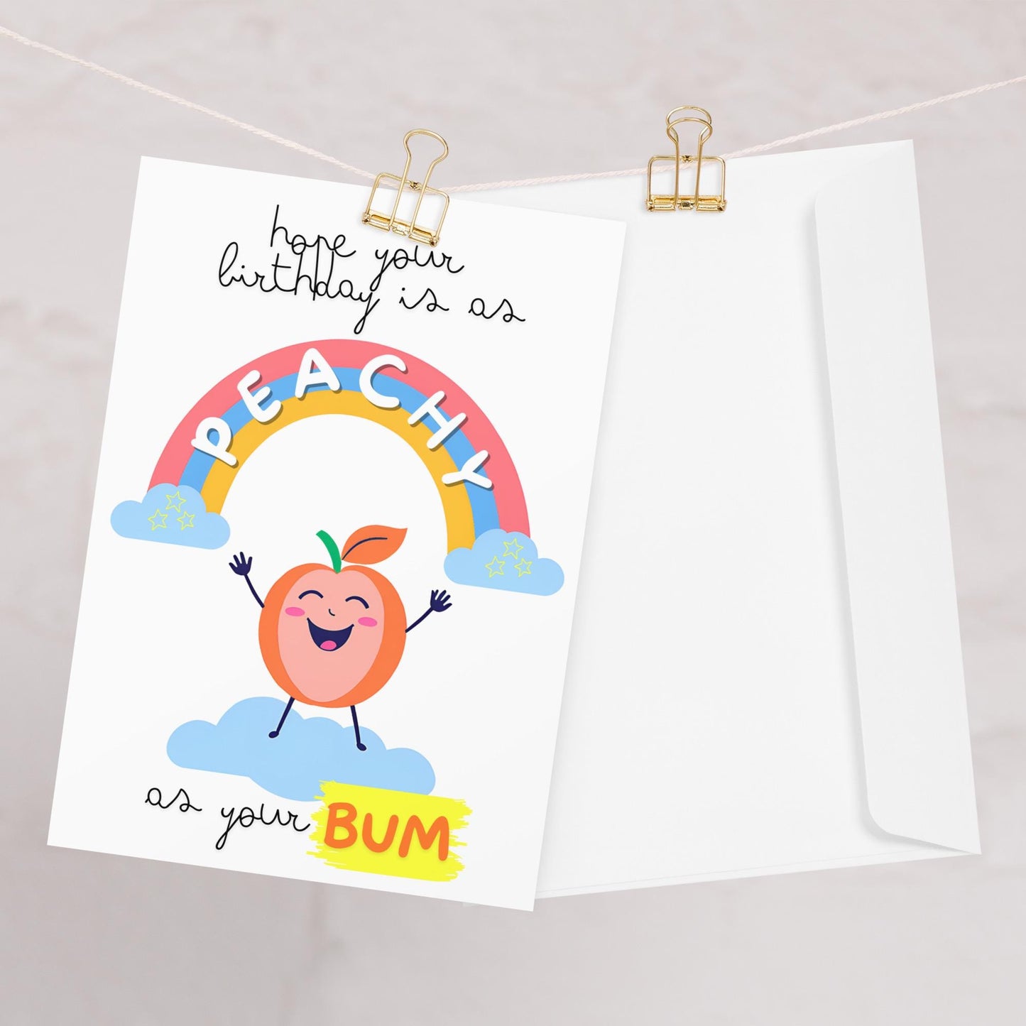 Peachy Bum Birthday Card