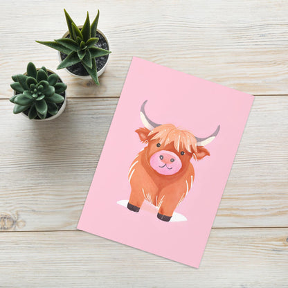 Highland Cow Greetings Card