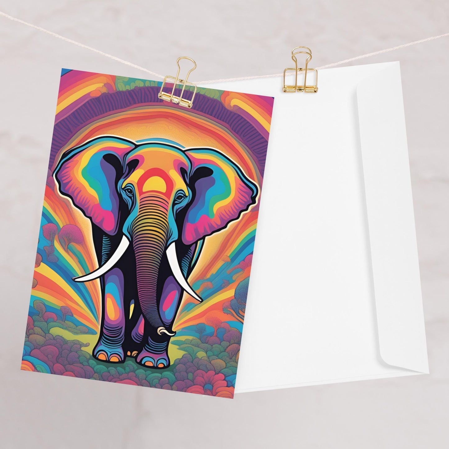 Abstract Elephant Greetings Card - perfect for any occasion